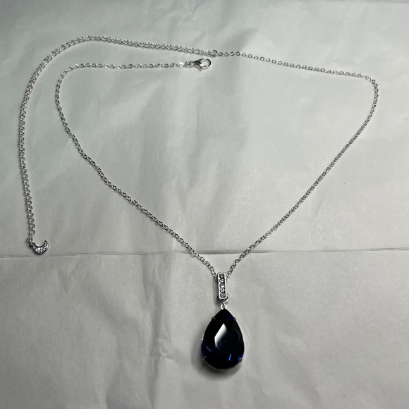 Peaky Blinders Grace Shelby Teardrop Sapphire Necklace, Handmade Replica - Picture 12 of 15